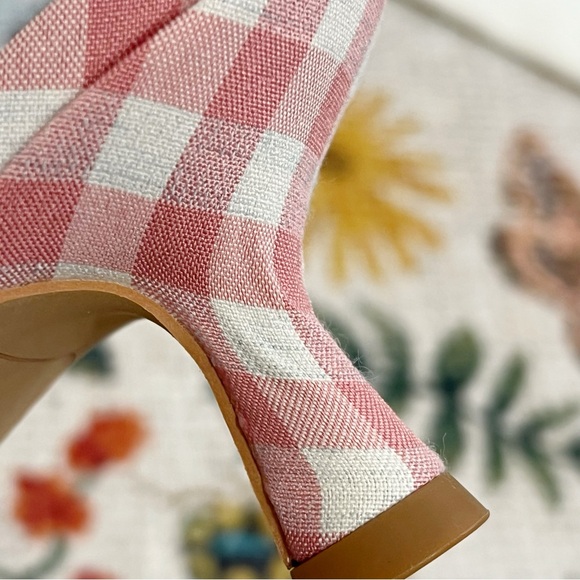 NWT For Love And Lemons X Dolce Vita Lilou Mule in Pink Chalk Gingham Mule - Picture 10 of 13